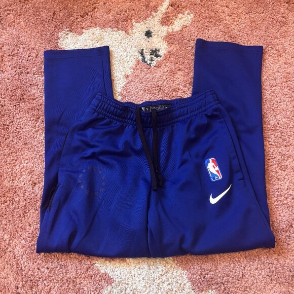 Team Issued Blue Nike Philadelphia 76ers NBA Break Away Pants Kid's Sz Small S - Picture 1 of 7